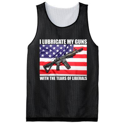 I Lubricate My Guns With Tears Of Liberals Mesh Reversible Basketball Jersey Tank