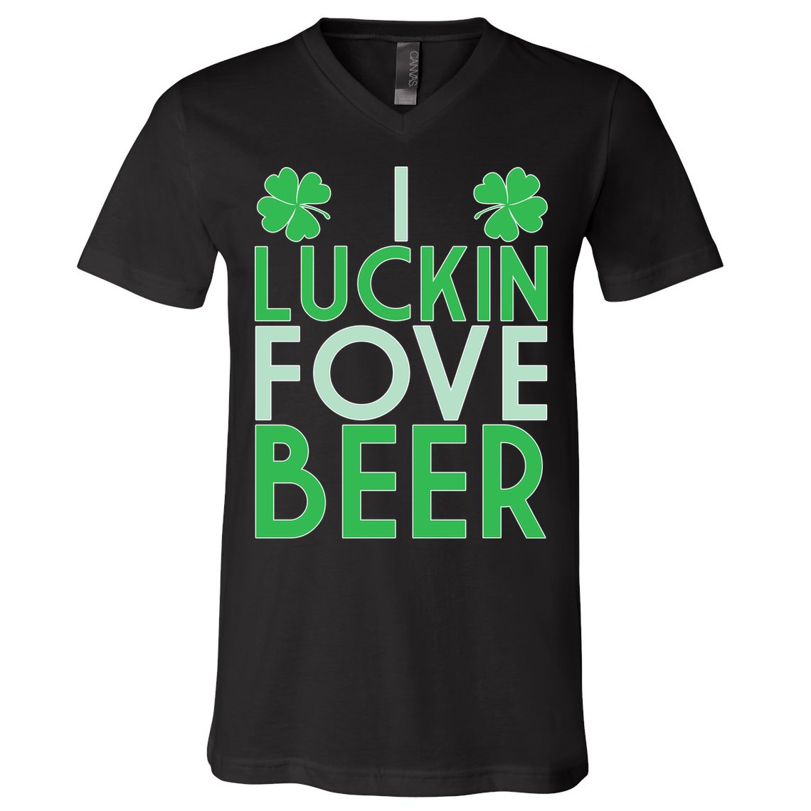 I Luckin Fove Beer V-Neck T-Shirt