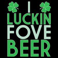 I Luckin Fove Beer Button