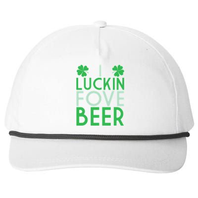 I Luckin Fove Beer Snapback Five-Panel Rope Hat