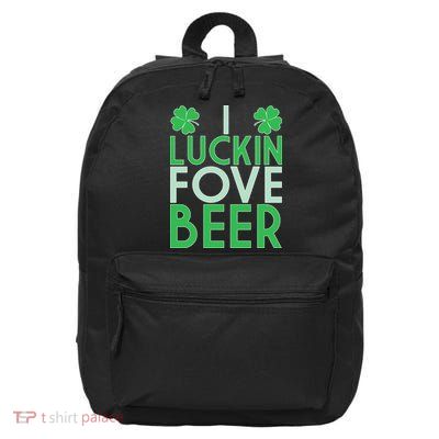 I Luckin Fove Beer 16 in Basic Backpack