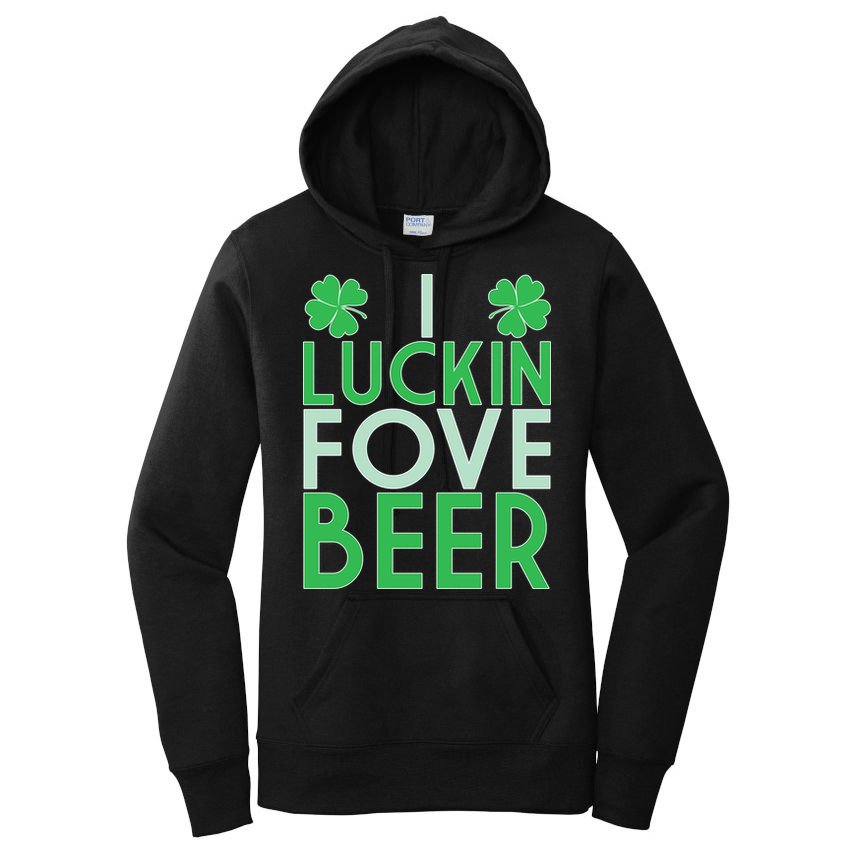 I Luckin Fove Beer Women's Pullover Hoodie