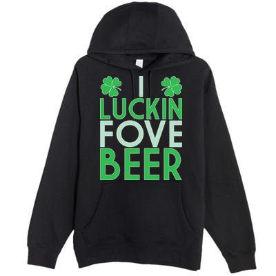 I Luckin Fove Beer Premium Pullover Hoodie