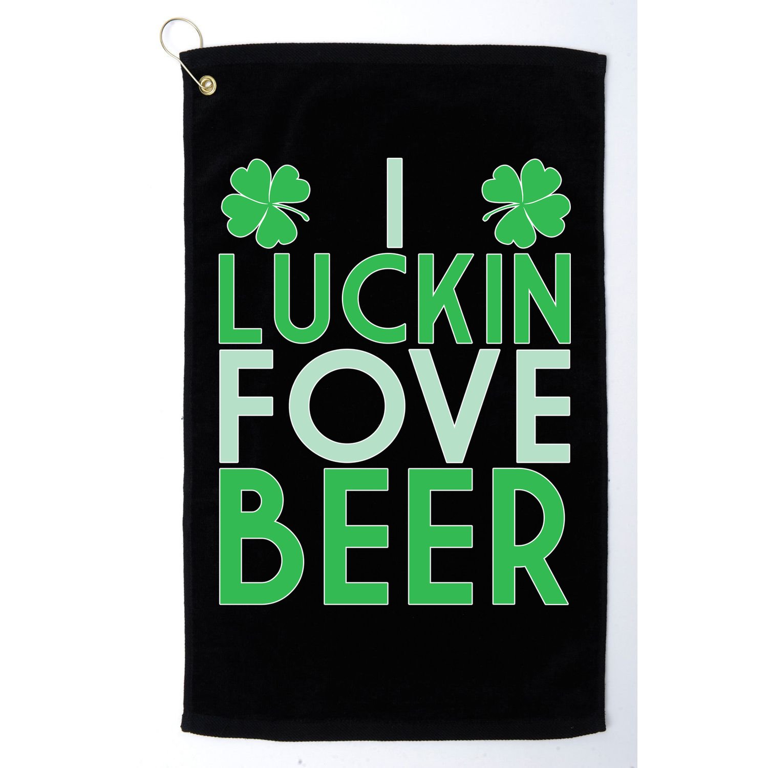 I Luckin Fove Beer Golf Towel