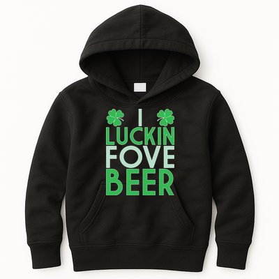 I Luckin Fove Beer Kids Hoodie