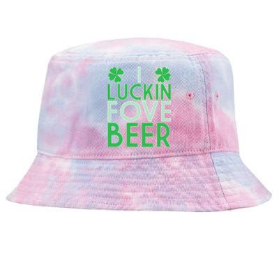 I Luckin Fove Beer Tie-Dyed Bucket Hat