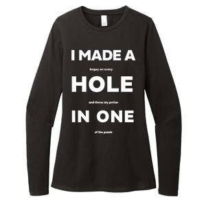 I Made A Hole In One Funny Golf Womens CVC Long Sleeve Shirt