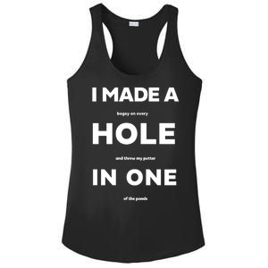 I Made A Hole In One Funny Golf Ladies PosiCharge Competitor Racerback Tank