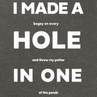 I Made A Hole In One Funny Golf Cotton Canvas Backpack