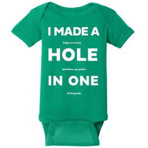 I Made A Hole In One Funny Golf Baby Bodysuit