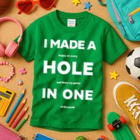 I Made A Hole In One Funny Golf Kids T-Shirt