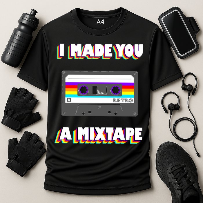 I Made You A Mixtape Retro 1980s Cooling Performance Crew T-Shirt
