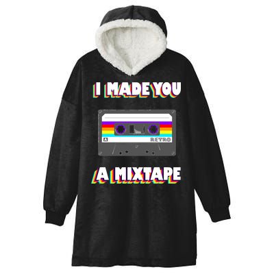 I Made You A Mixtape Retro 1980s Hooded Wearable Blanket