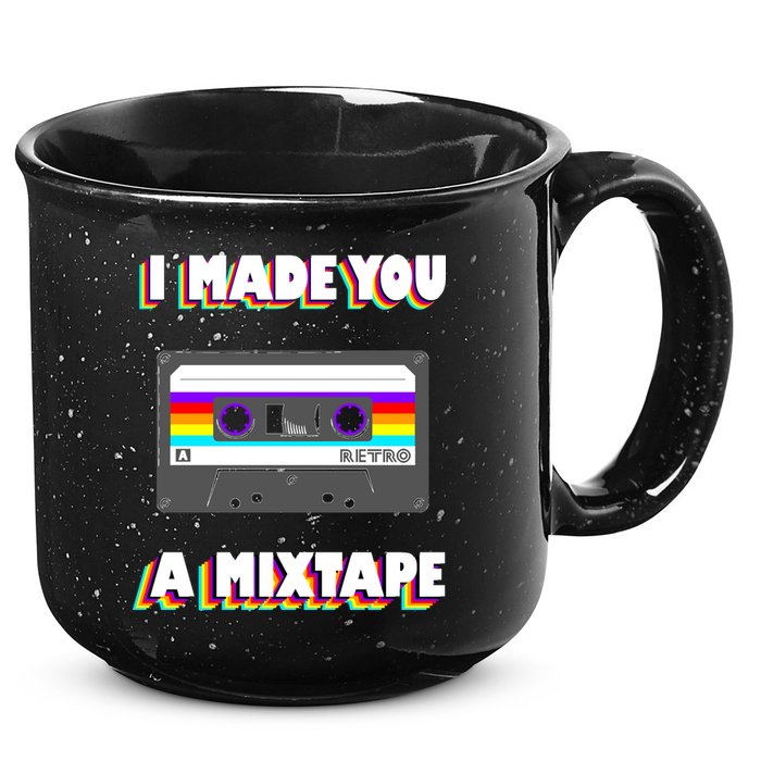 I Made You A Mixtape Retro 1980s 15oz Campfire Ceramic Mug