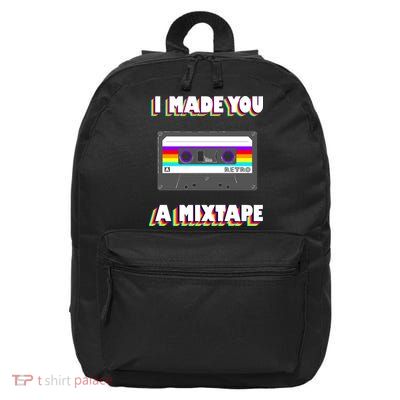 I Made You A Mixtape Retro 1980s 16 in Basic Backpack
