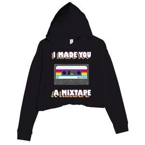 I Made You A Mixtape Retro 1980s Crop Fleece Hoodie