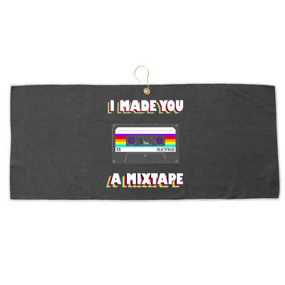 I Made You A Mixtape Retro 1980s Large Microfiber Waffle Golf Towel