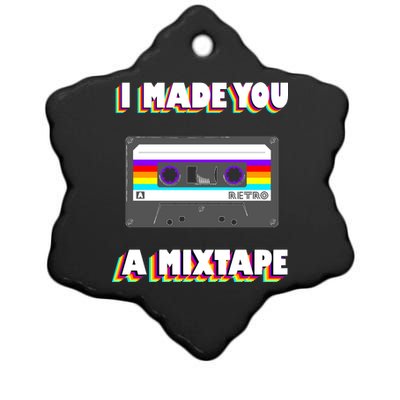 I Made You A Mixtape Retro 1980s Ceramic Star Ornament