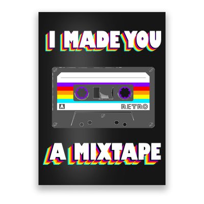 I Made You A Mixtape Retro 1980s Poster