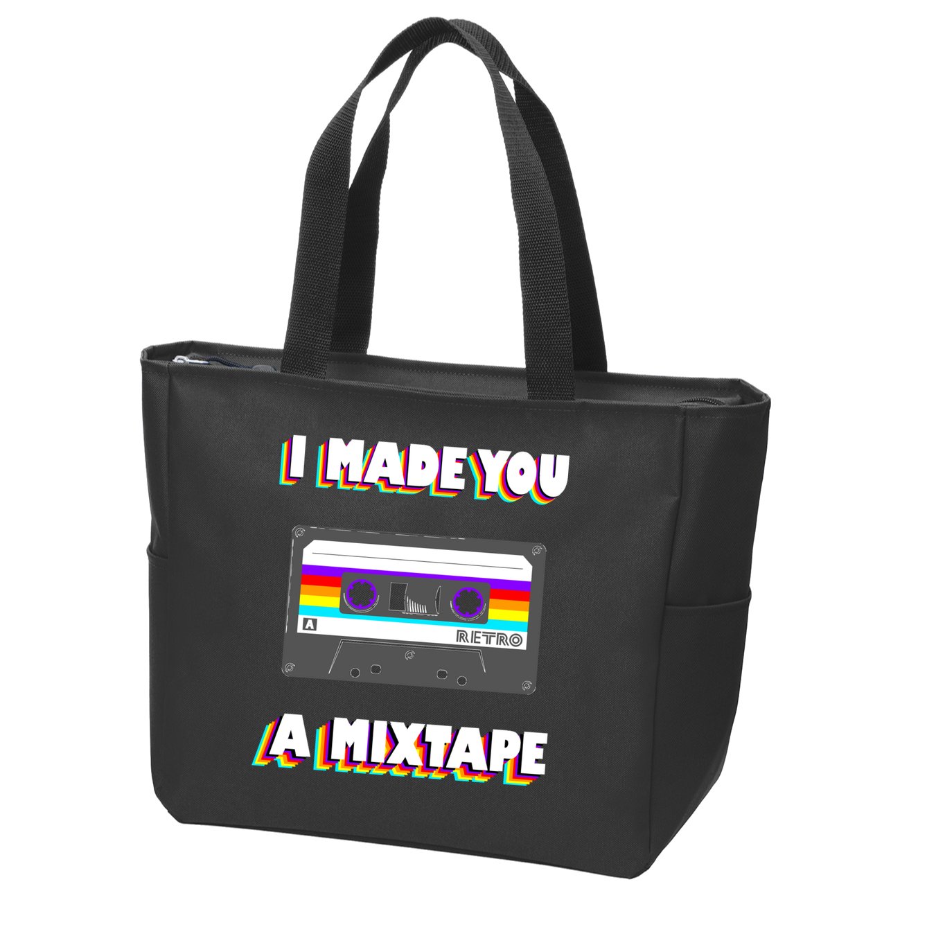 I Made You A Mixtape Retro 1980s Zip Tote Bag