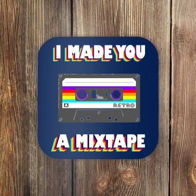 I Made You A Mixtape Retro 1980s Coaster