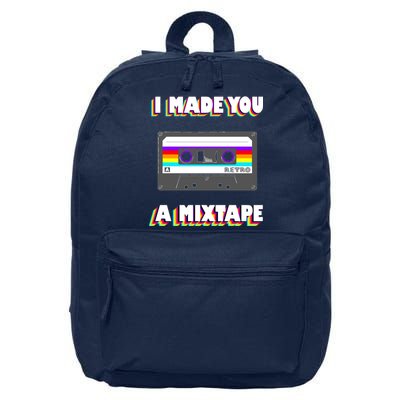 I Made You A Mixtape Retro 1980s 16 in Basic Backpack