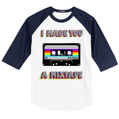 I Made You A Mixtape Retro 1980s Baseball Sleeve Shirt