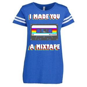 I Made You A Mixtape Retro 1980s Enza Ladies Jersey Football T-Shirt