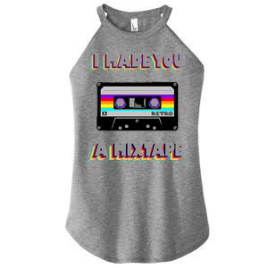 I Made You A Mixtape Retro 1980s Women's Perfect Tri Rocker Tank