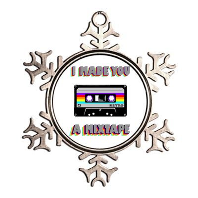 I Made You A Mixtape Retro 1980s Metallic Star Ornament