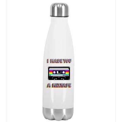 I Made You A Mixtape Retro 1980s Stainless Steel Insulated Water Bottle