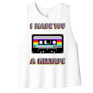 I Made You A Mixtape Retro 1980s Women's Racerback Cropped Tank