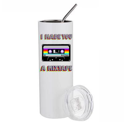 I Made You A Mixtape Retro 1980s Stainless Steel Tumbler