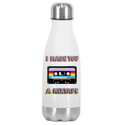 I Made You A Mixtape Retro 1980s Stainless Steel Insulated Water Bottle