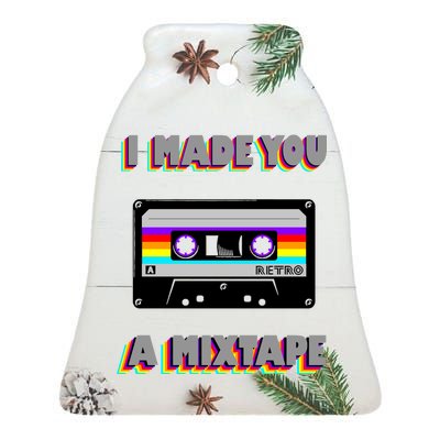 I Made You A Mixtape Retro 1980s Ceramic Bell Ornament