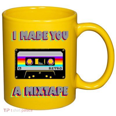 I Made You A Mixtape Retro 1980s 11oz C Handle Ceramic Mug