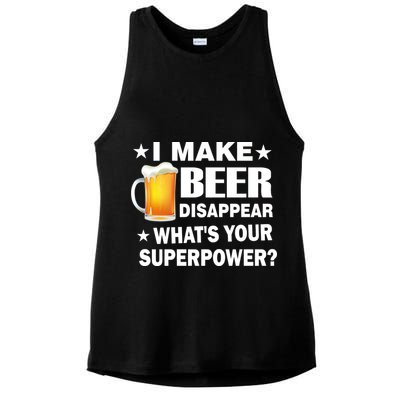 I Make Beer Disappear Funny Ladies PosiCharge Tri-Blend Wicking Tank