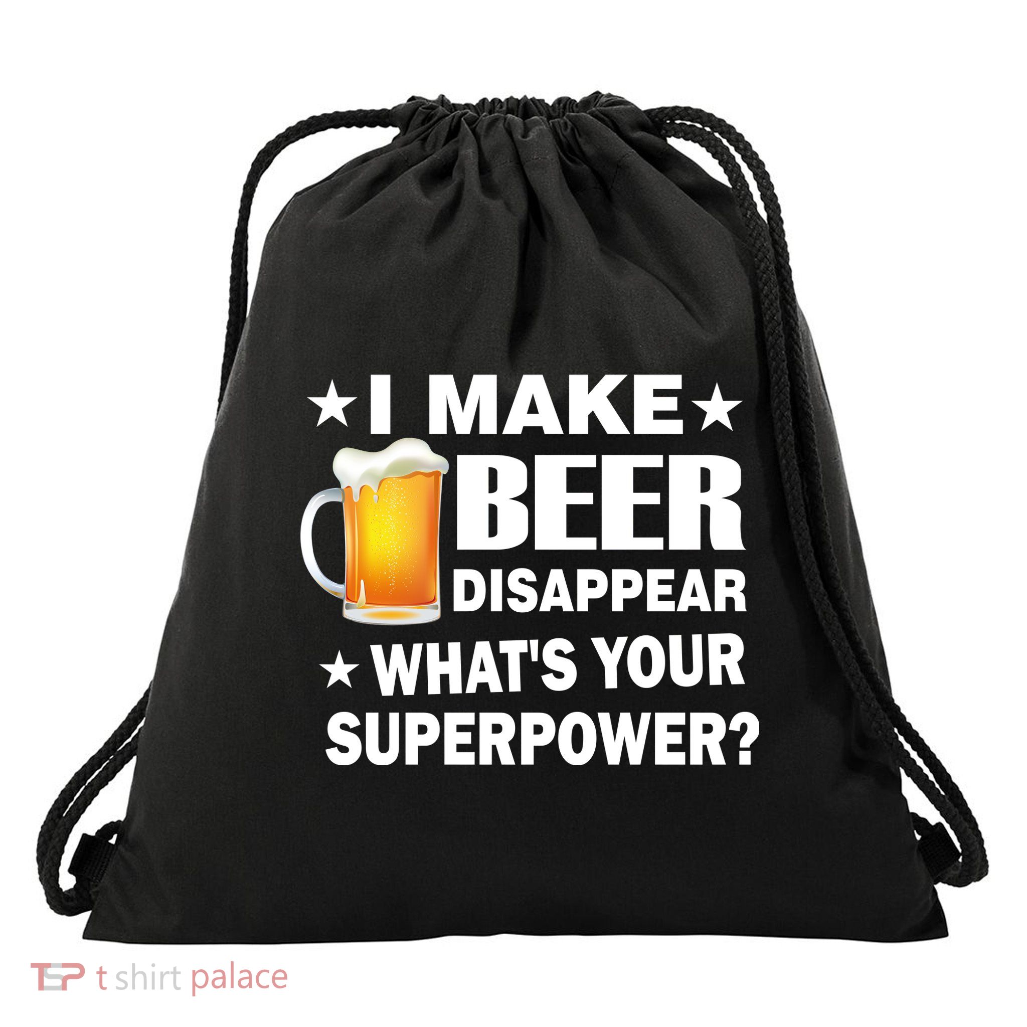 I Make Beer Disappear Funny Drawstring Bag