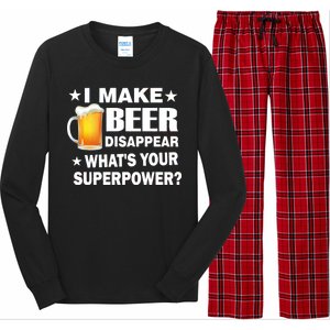 I Make Beer Disappear Funny Long Sleeve Pajama Set