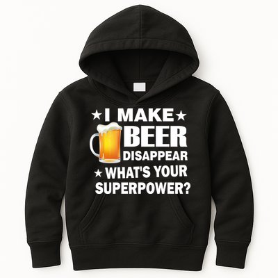 I Make Beer Disappear Funny Kids Hoodie