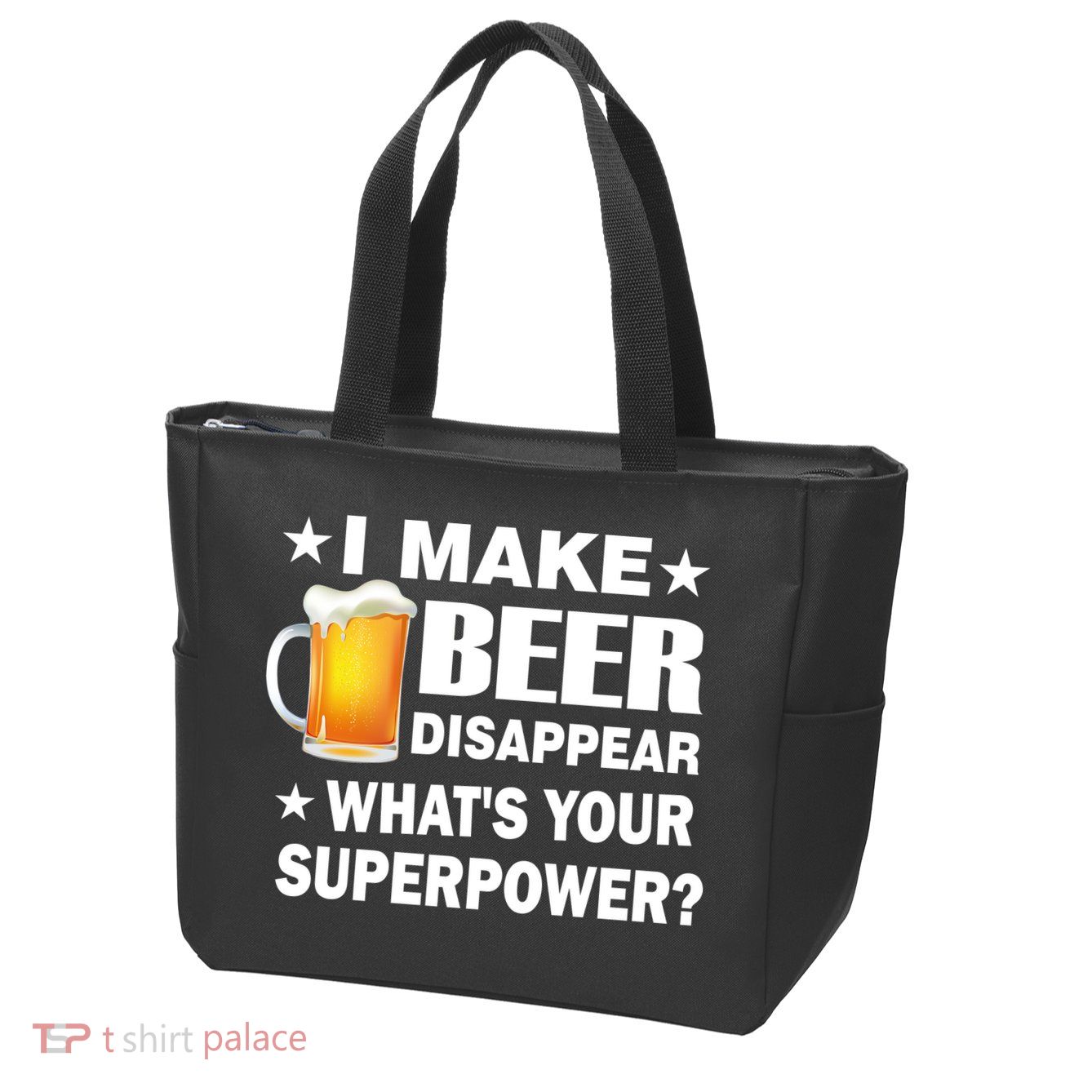 I Make Beer Disappear Funny Zip Tote Bag