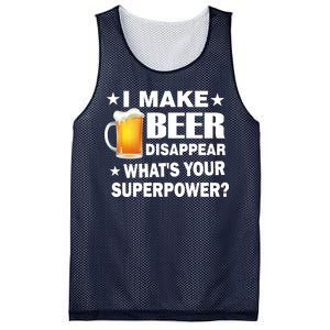 I Make Beer Disappear Funny Mesh Reversible Basketball Jersey Tank