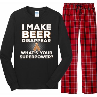 I Make Beer Disappear What's Your Superpower Long Sleeve Pajama Set