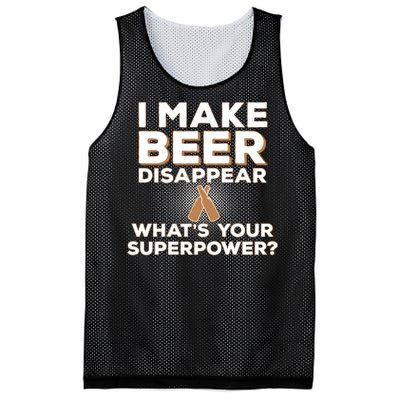 I Make Beer Disappear What's Your Superpower Mesh Reversible Basketball Jersey Tank