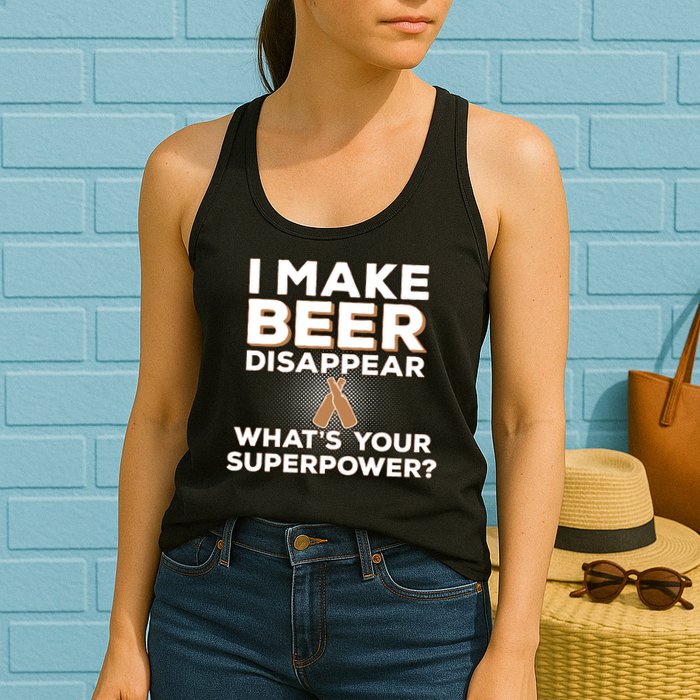 I Make Beer Disappear What's Your Superpower Womens Tank Top
