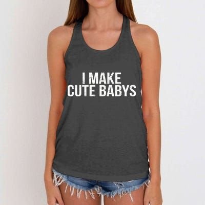 I Make Cute Babies Women's Knotted Racerback Tank