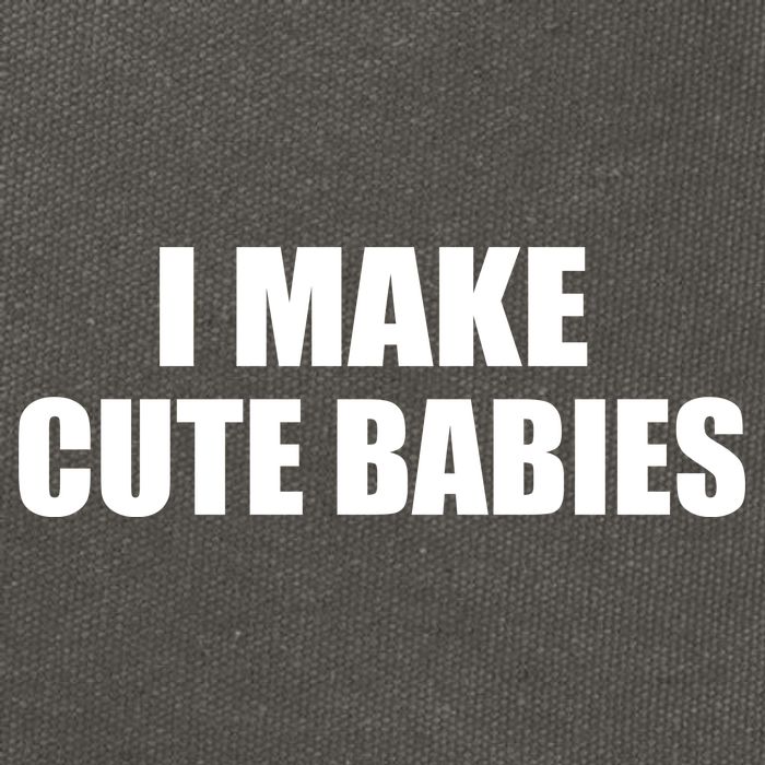 I Make Cute Babies Funny Saying Cotton Canvas Backpack
