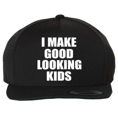 I Make Good Looking Kids Wool Snapback Cap