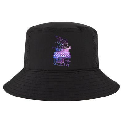 I Make Stuff Up Typewriter Cool Comfort Performance Bucket Hat