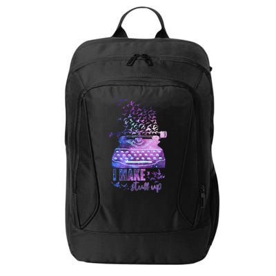 I Make Stuff Up Typewriter City Backpack